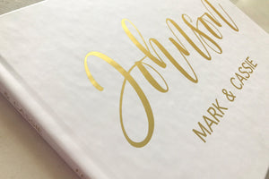 Matte Gold Foil Wedding Guest Book - The Johnsons - Pretty Collected