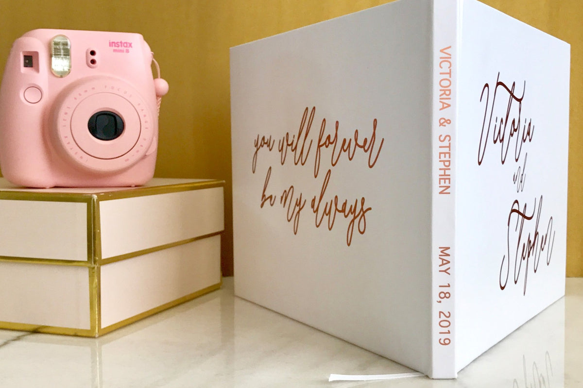 Matte Rose Gold Foil Wedding Guest Book - The Victoria - Pretty Collected