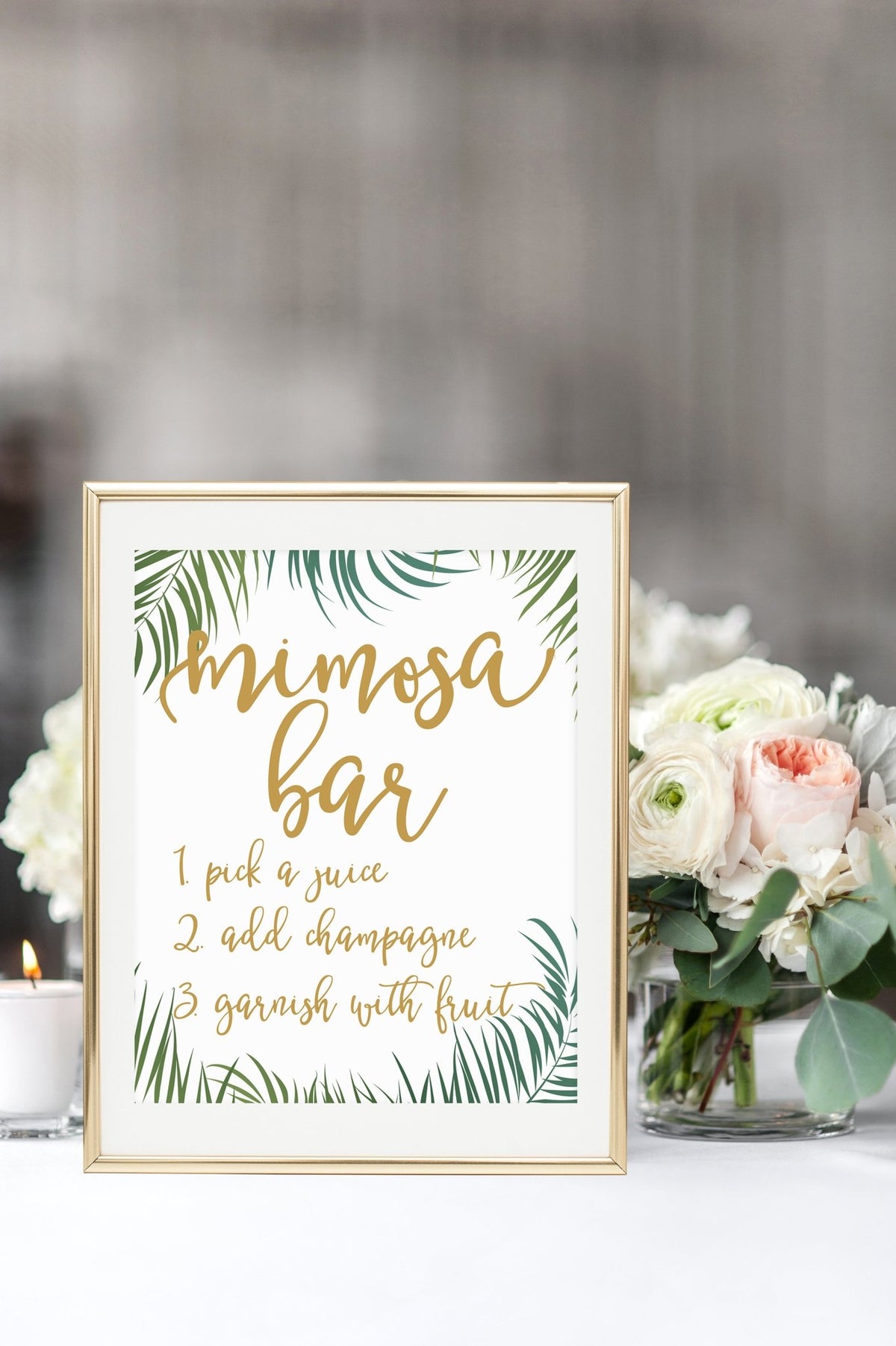 Mimosa Bar Sign - Tropical Printable - Pretty Collected
