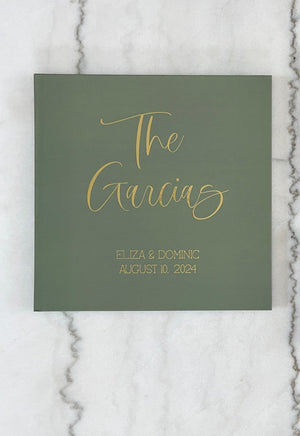 Olive Wedding Guest Book - The Garcias - Pretty Collected