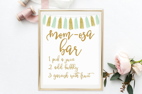 mom-osa-bar-sign-mint-gold-tassel-printable-pretty-collected for Mom Osa Bar Free Printable Mom-Osa Bar Sign - Mint & Gold Tassel Printable - Pretty Collected for Mom Osa Bar Free Printable
