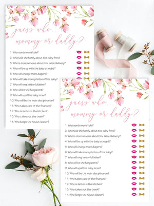 Mommy or Daddy - Spring Floral Printable - Pretty Collected