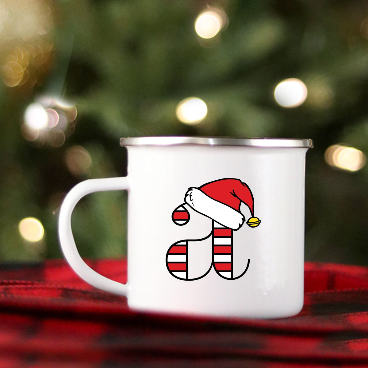 Candy Cane Monogram Mug - Pretty Collected