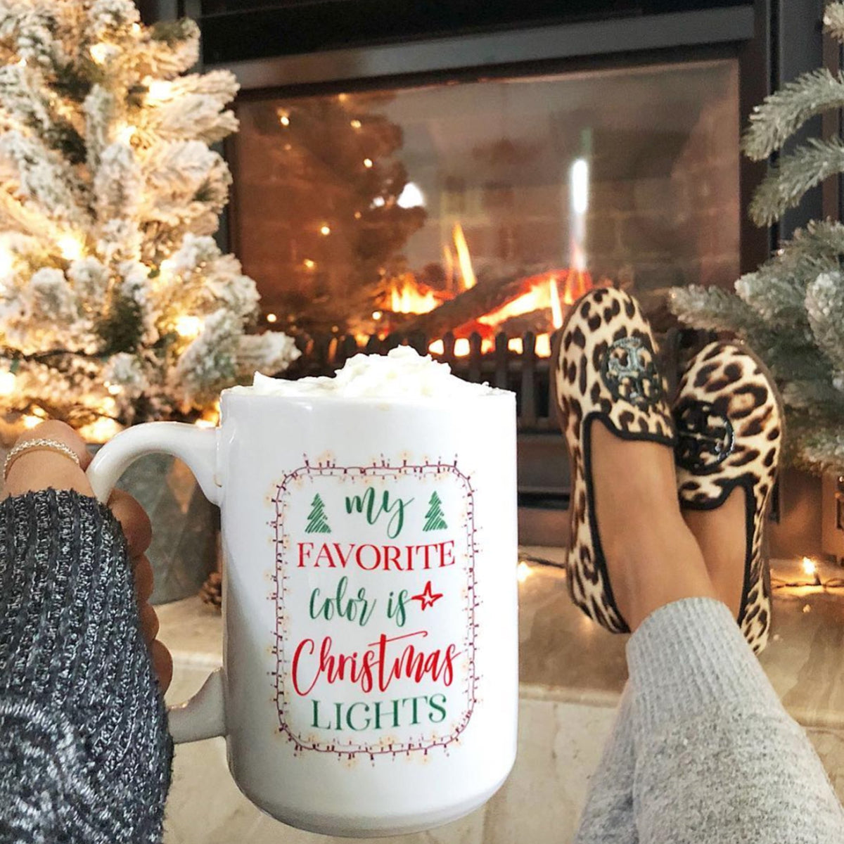 My Favorite Color is Christmas Lights Mug - Pretty Collected