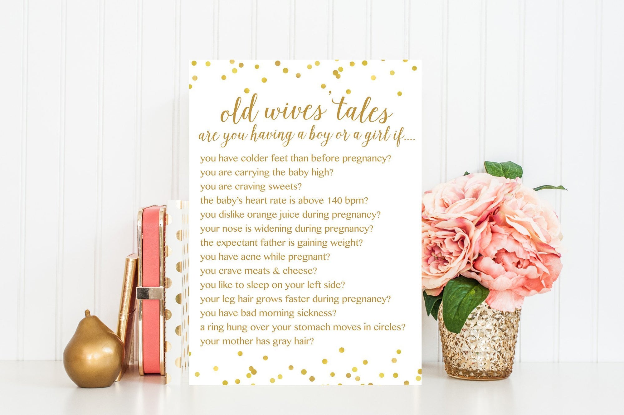 Old Wives' Tales - Gold Confetti Printable - Pretty Collected