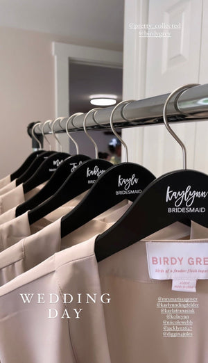 Personalized Bridesmaid Hangers - Pretty Collected