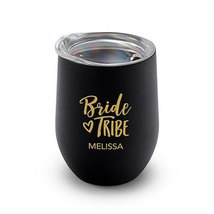 Personalized Bride Tribe Wine Tumbler - White - Pretty Collected