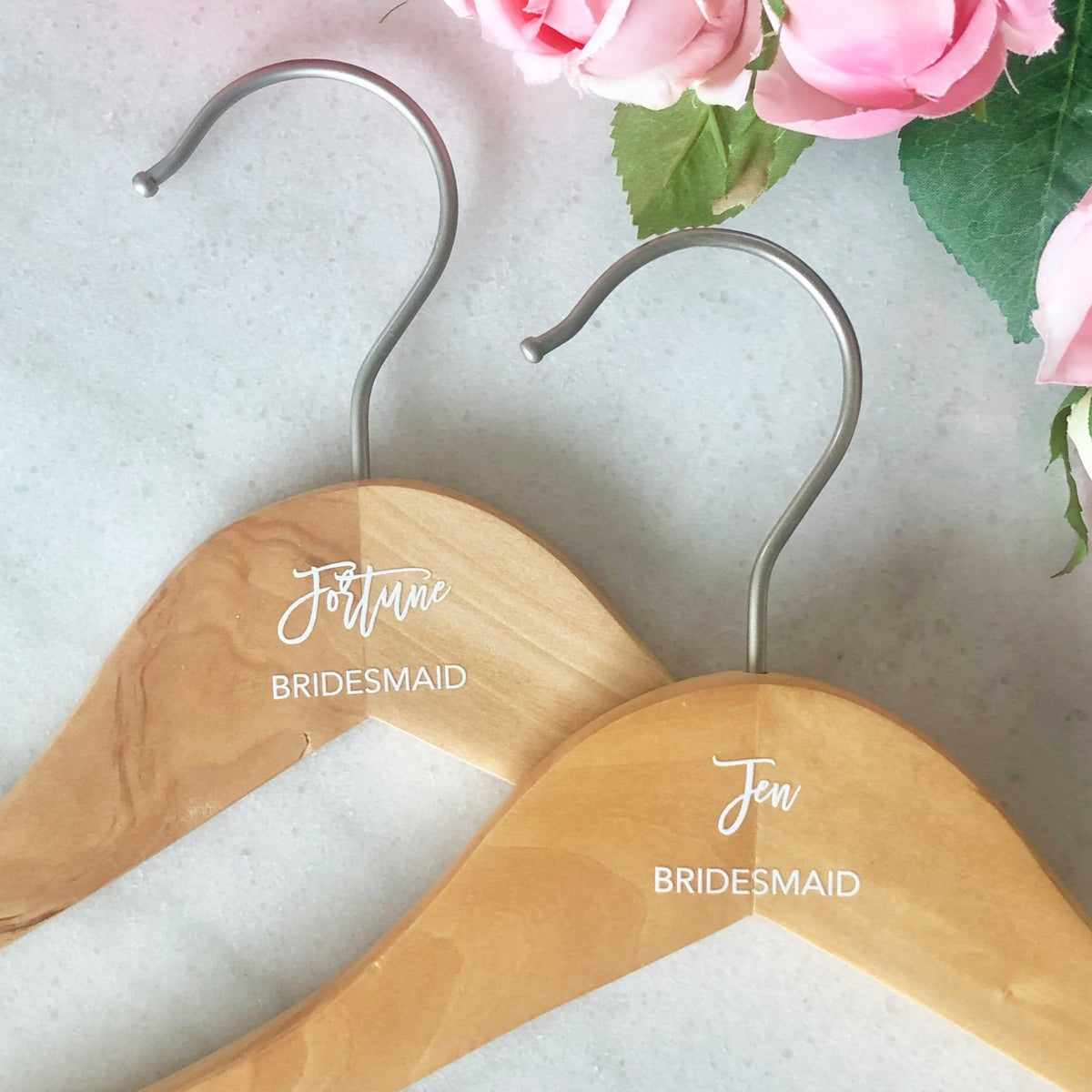 Personalized Bridesmaid Hangers - Pretty Collected