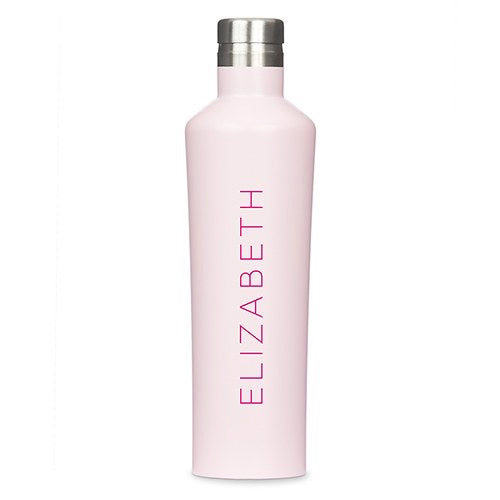 Personalized Stainless Steel Water Bottle - Pink - Pretty Collected