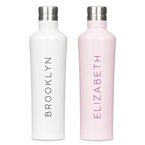 Personalized Stainless Steel Water Bottle - Pink - Pretty Collected