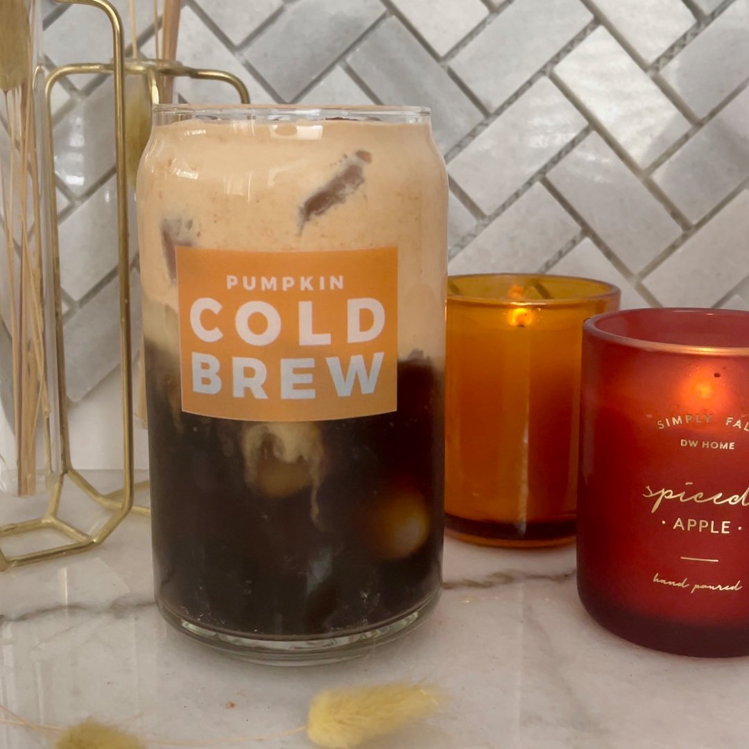 Pumpkin Cold Brew Glass Cup - Pretty Collected