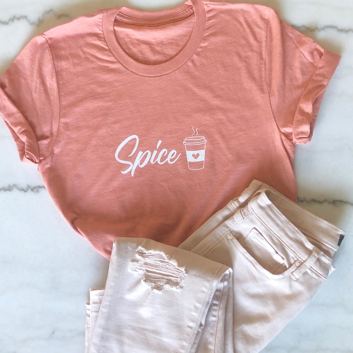 Matching Pumpkin Spice Tees - Pretty Collected