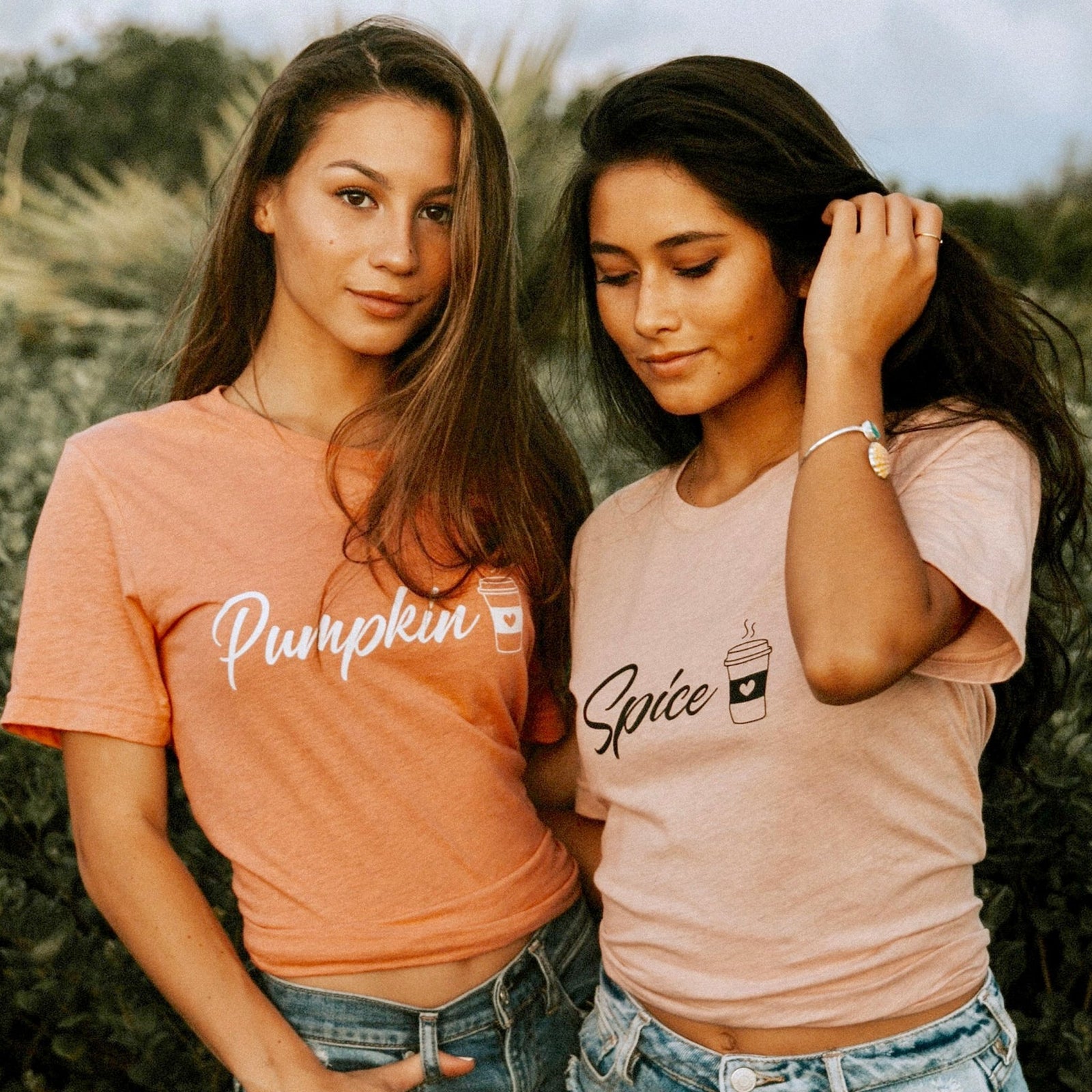Matching Pumpkin Spice Tees - Pretty Collected