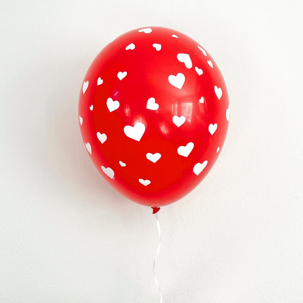 Red Heart Latex Balloon
