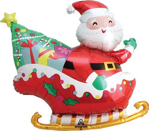 Santa in a Sleigh Balloon - Pretty Collected