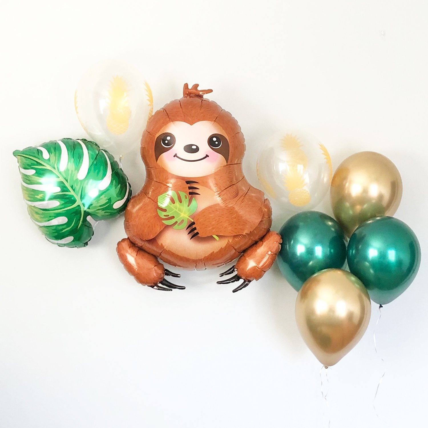 Baby Sloth and Tropical Balloon Set - Pretty Collected