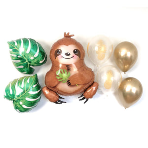 Baby Sloth and Tropical Pineapple Balloon Set - Pretty Collected