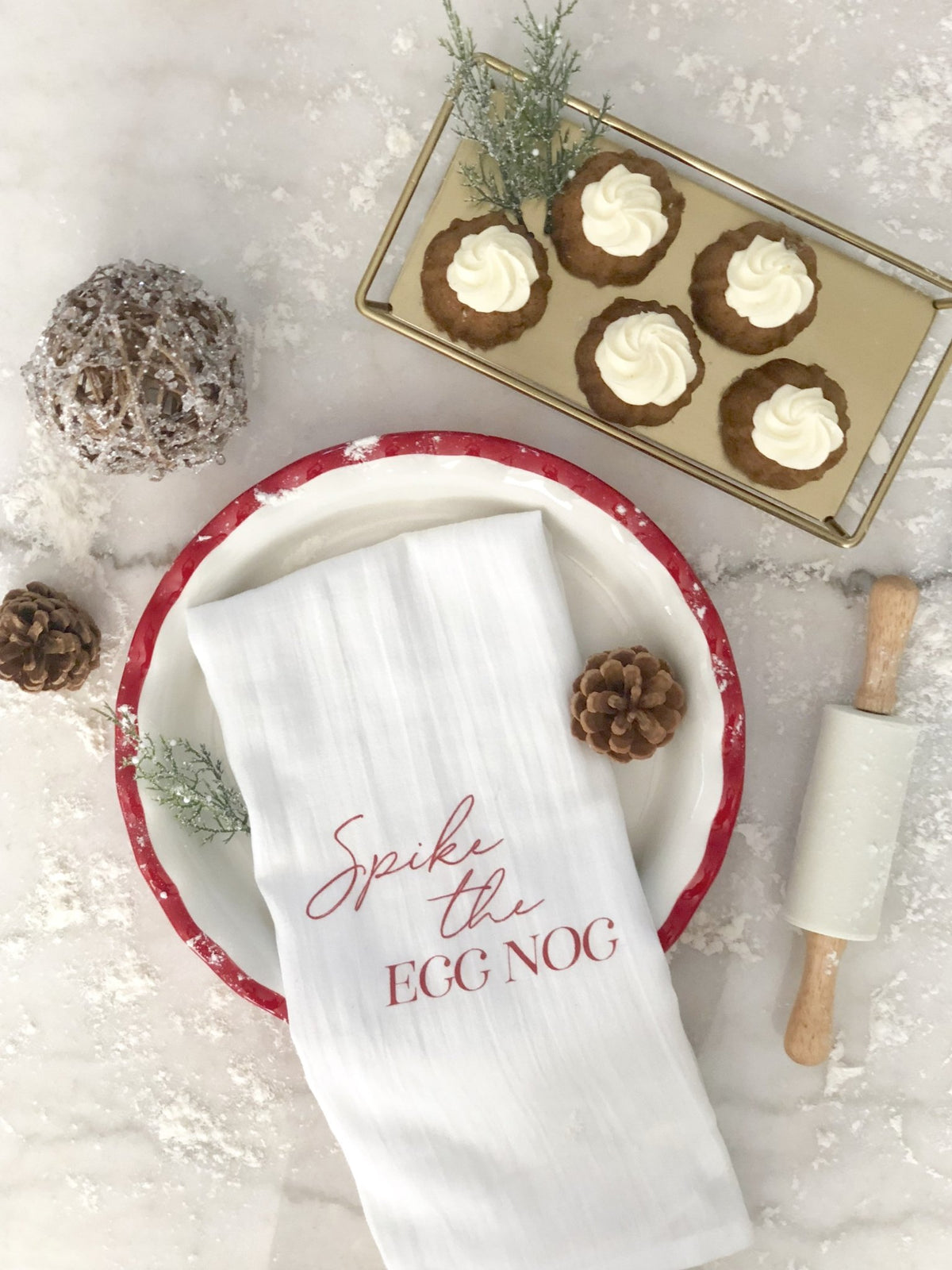 Spike the Egg Nog Tea Towel - Pretty Collected