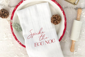 Spike the Egg Nog Tea Towel - Pretty Collected