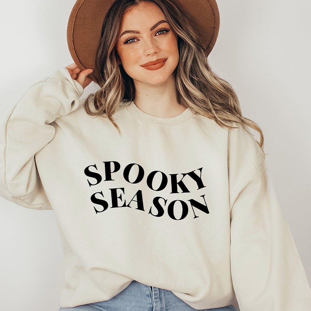Spooky Season Sweatshirt - Black Print - Pretty Collected