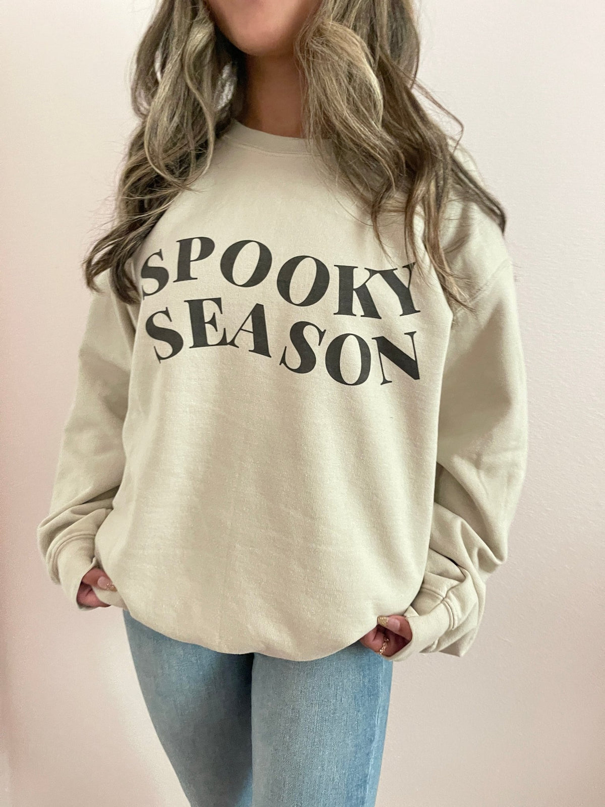 Spooky Season Sweatshirt - Black Print - Pretty Collected