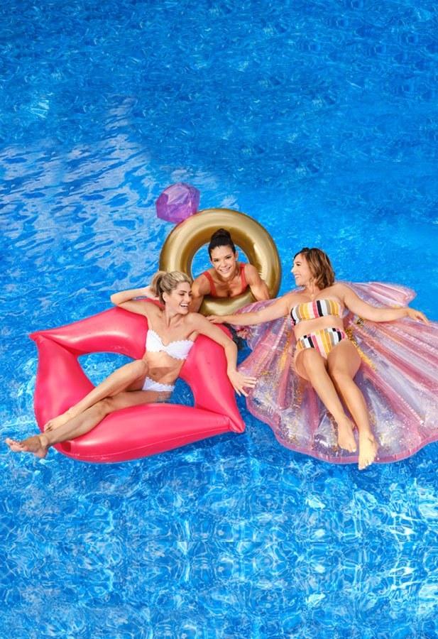 Glitter Seashell Pool Float Lounger - Pretty Collected