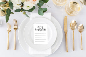 Thankful Card - FREE Place Setting Printable - Pretty Collected
