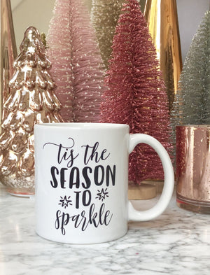 Tis the Season to Sparkle Gold Foil Mug - Pretty Collected