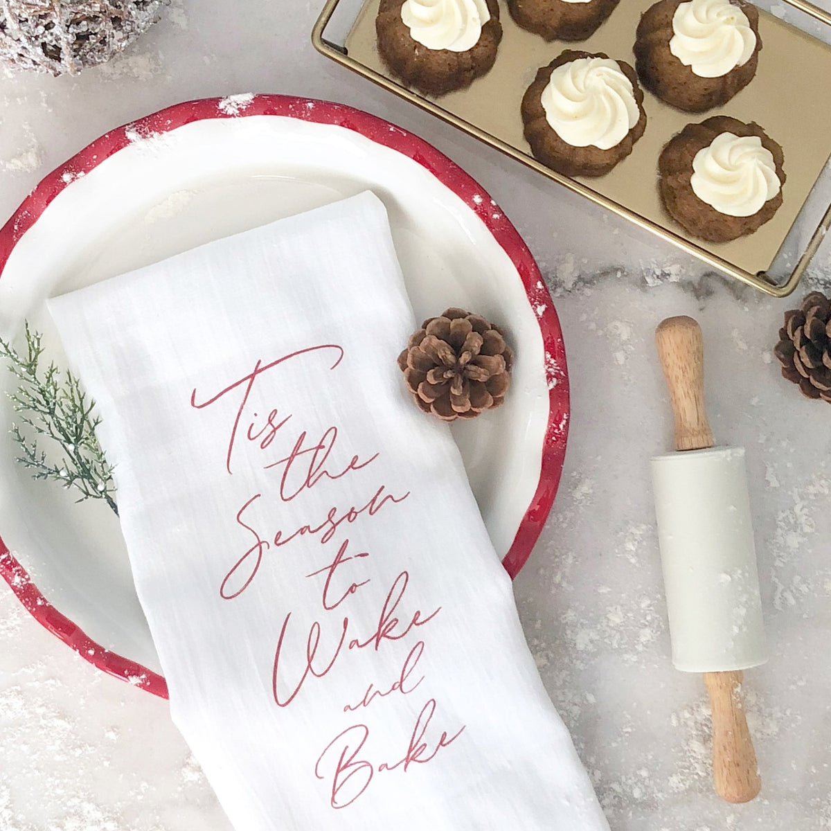 Tis the Season to Wake and Bake Tea Towel - Pretty Collected
