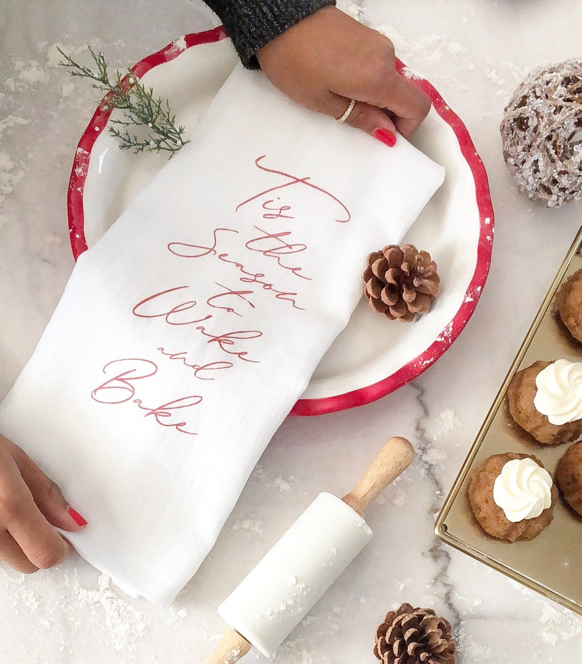 Tis the Season to Wake and Bake Tea Towel - Pretty Collected