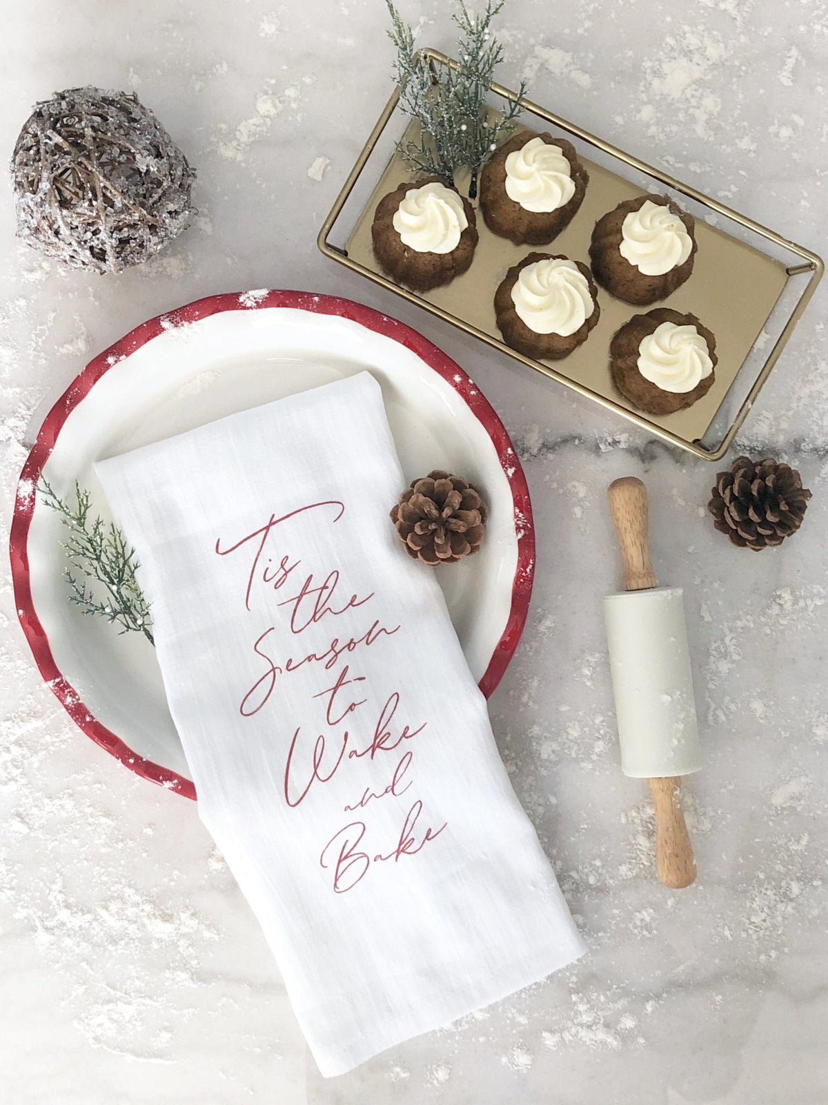Tis the Season to Wake and Bake Tea Towel - Pretty Collected
