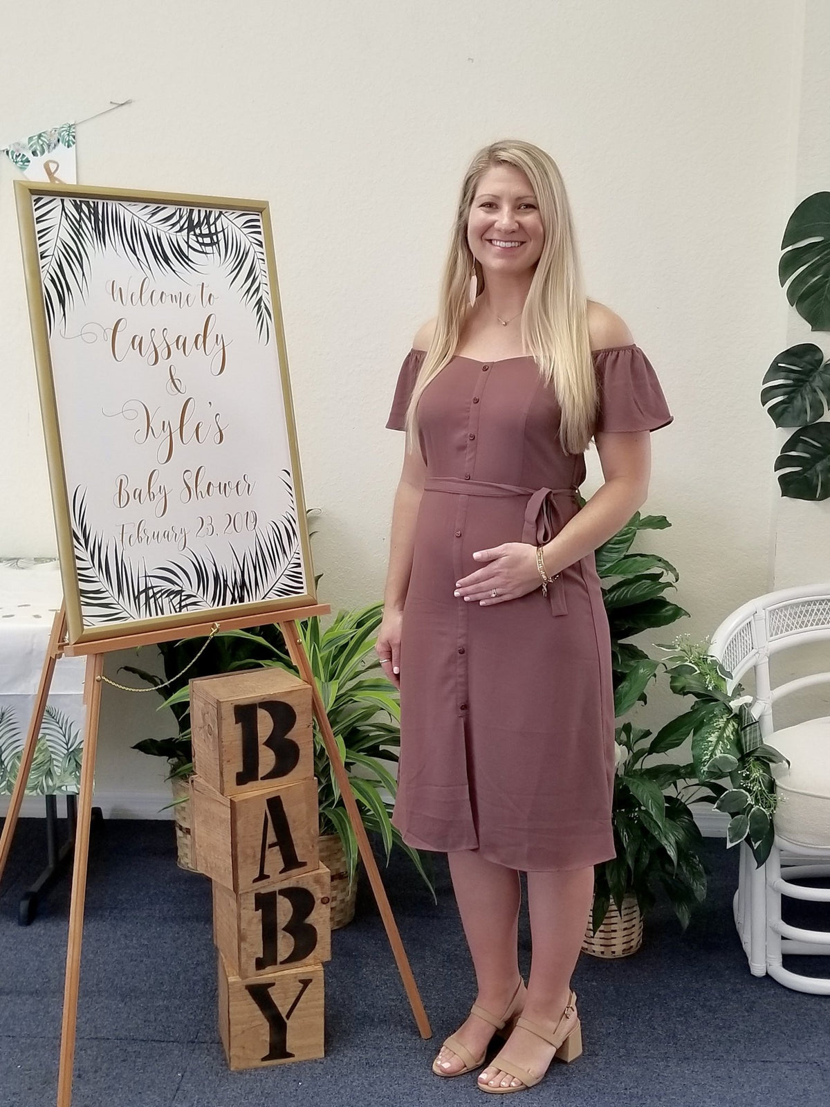 Couples Baby Shower Welcome Sign - Tropical Printable - Pretty Collected