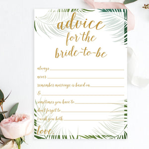 Advice for the Bride-To-Be (Statements) - Tropical Printable - Pretty Collected
