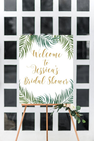 Bridal Shower Welcome Sign - Tropical Printable - Pretty Collected