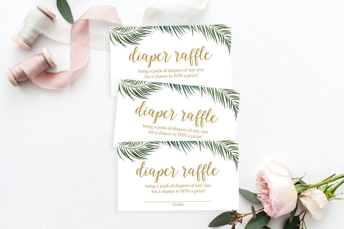 Diaper Raffle - Tropical Printable - Pretty Collected