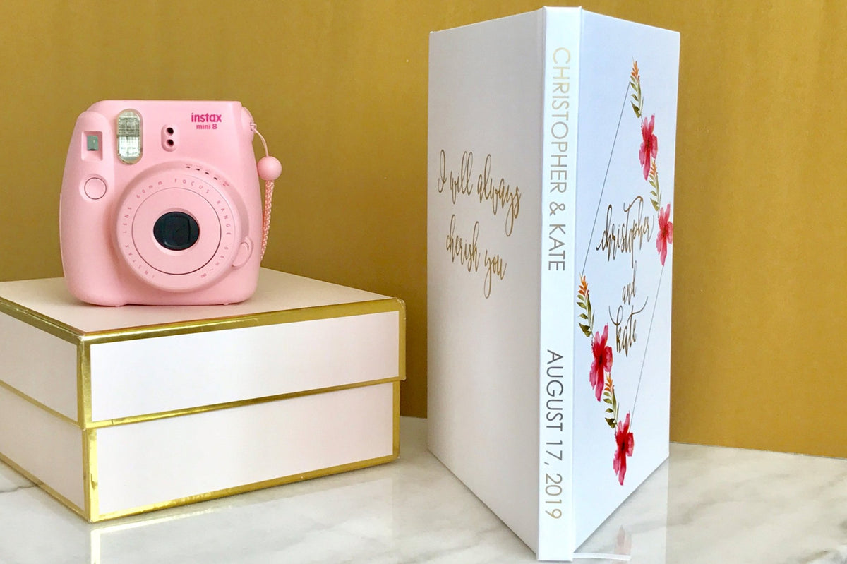 Matte Gold Foil Wedding Guest Book - The Kate - Pretty Collected