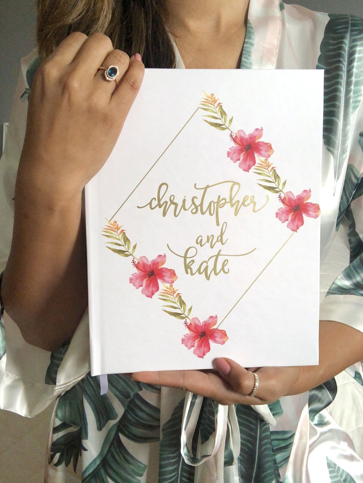 Matte Gold Foil Wedding Guest Book - The Kate - Pretty Collected