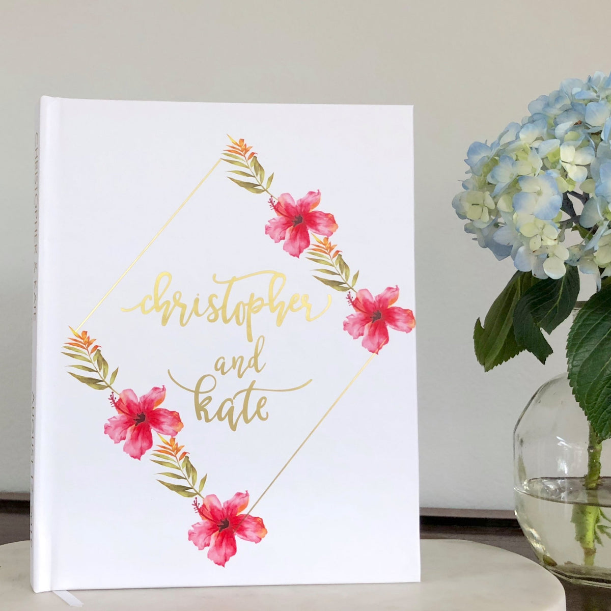 Matte Gold Foil Wedding Guest Book - The Kate - Pretty Collected