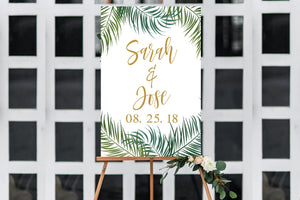 Wedding Welcome Sign - Tropical Printable - Pretty Collected