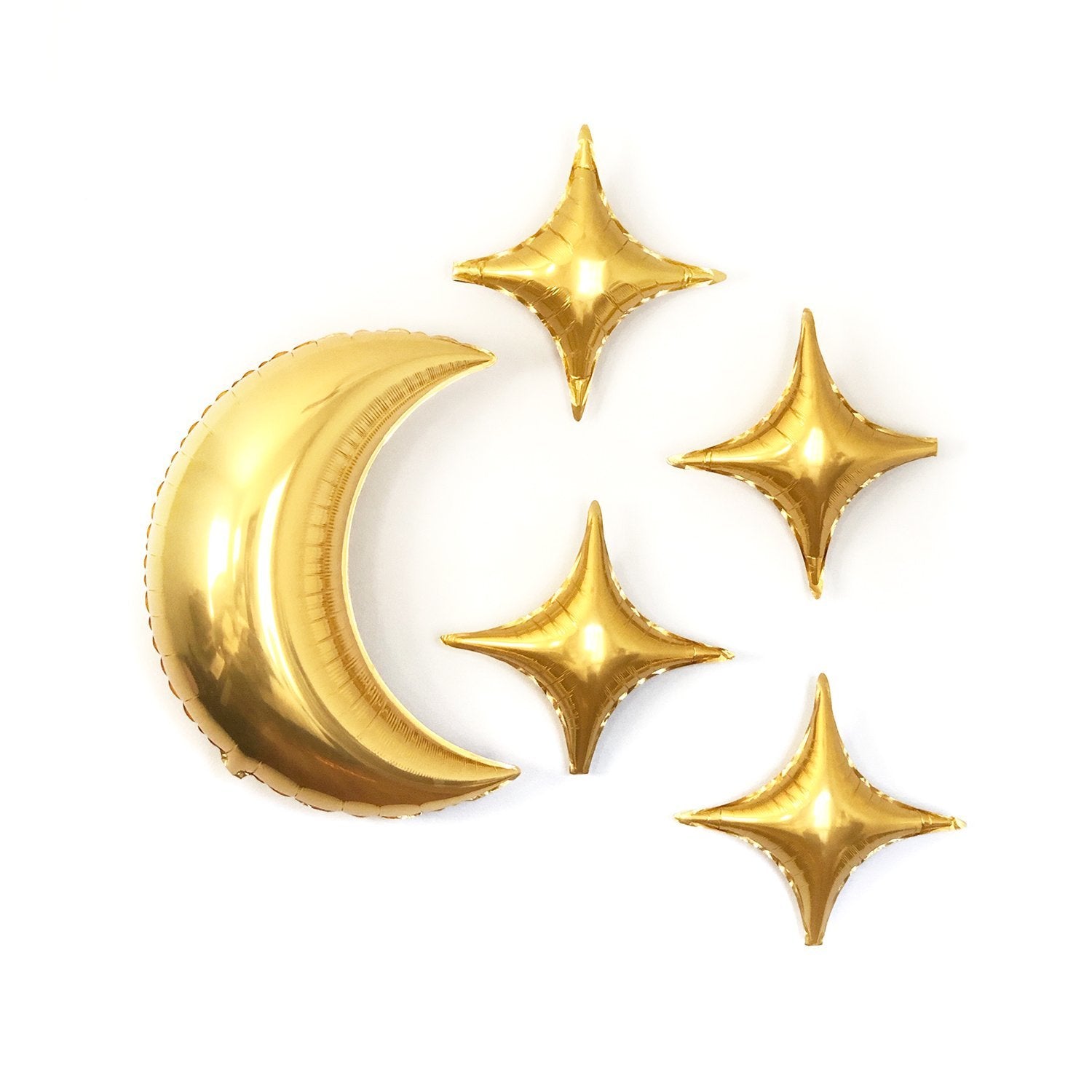 Gold Moon & Star Balloons - Pretty Collected