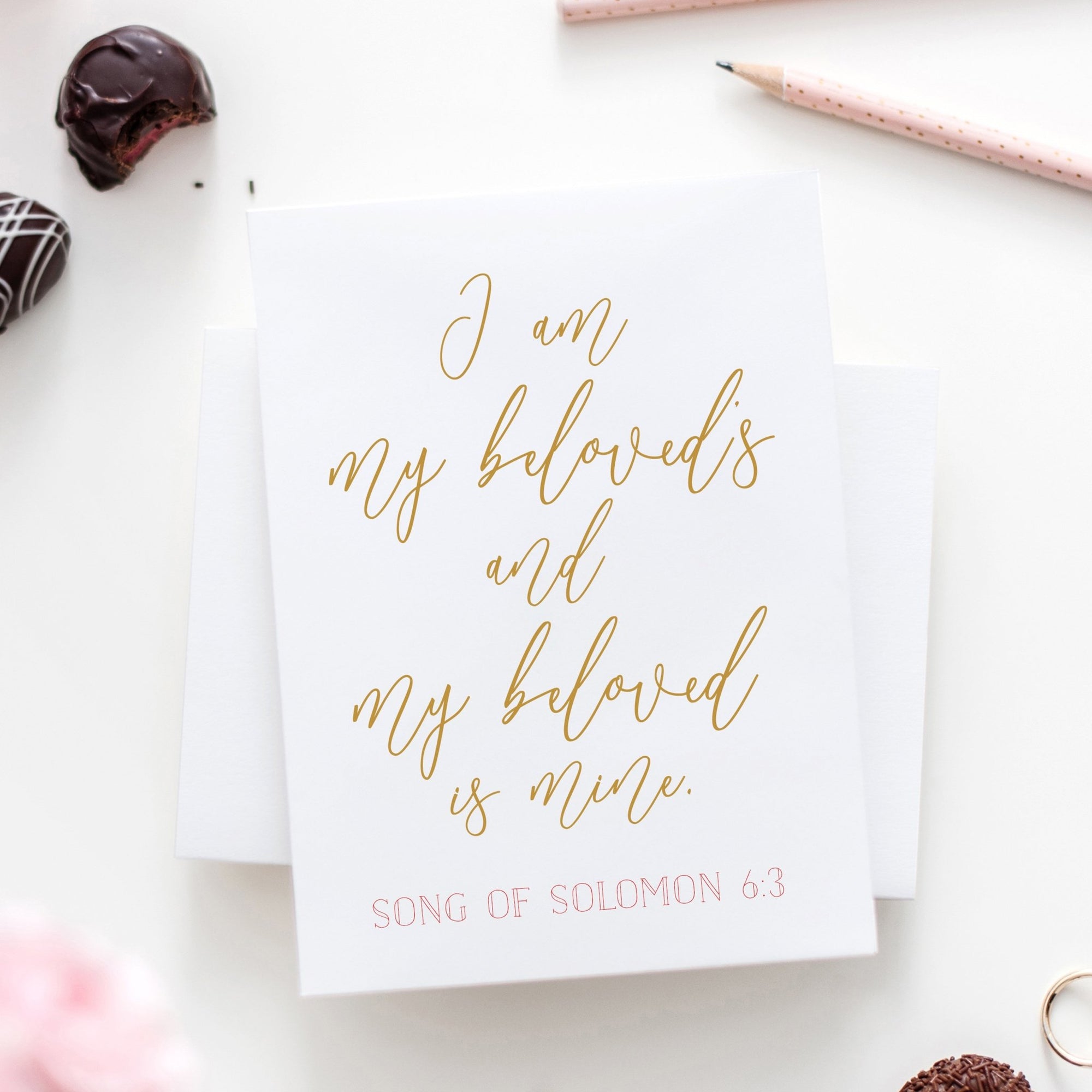 I Am My Beloved's and My Beloved Is Mine Card - FREE Printable - Pretty Collected