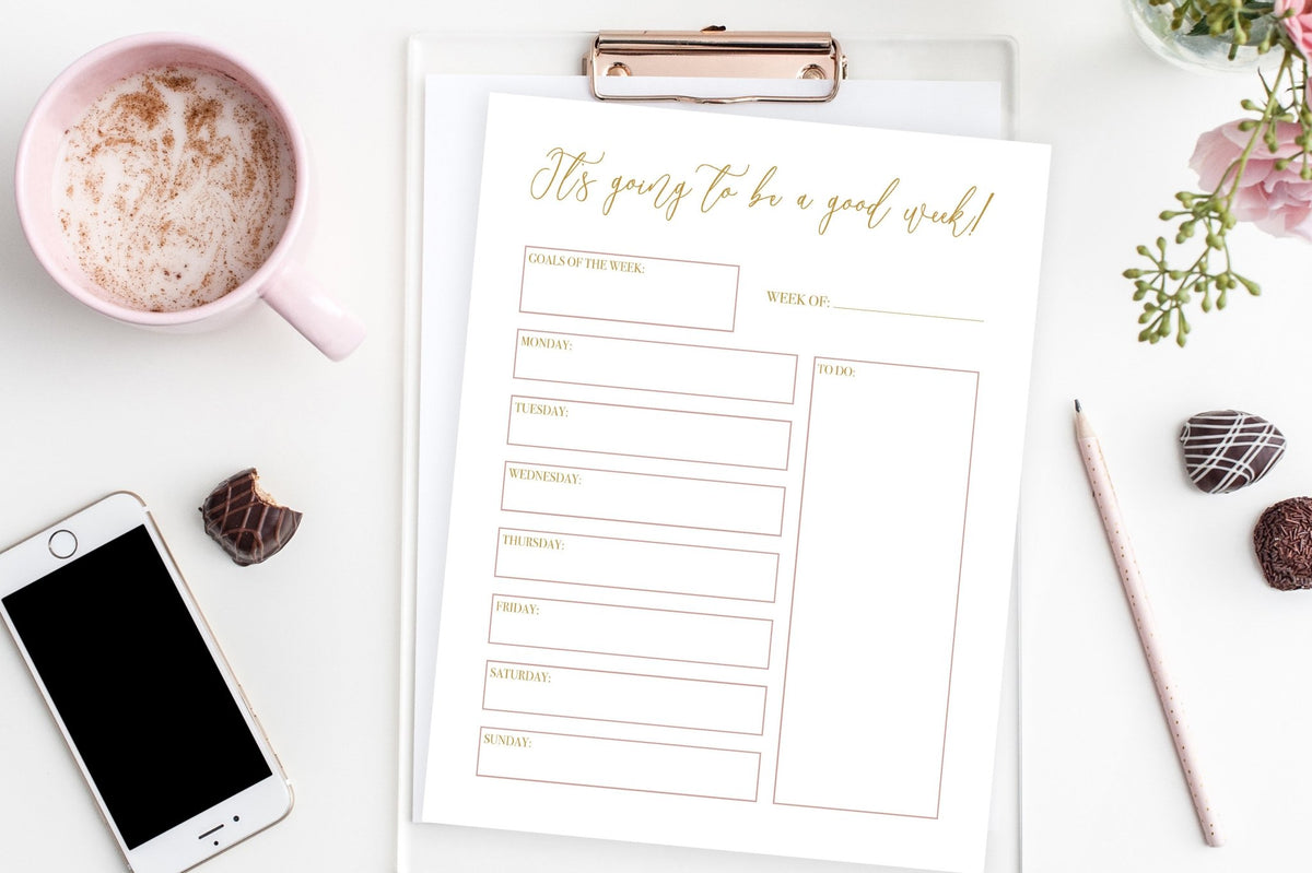 Weekly Planner - FREE Printable - Pretty Collected