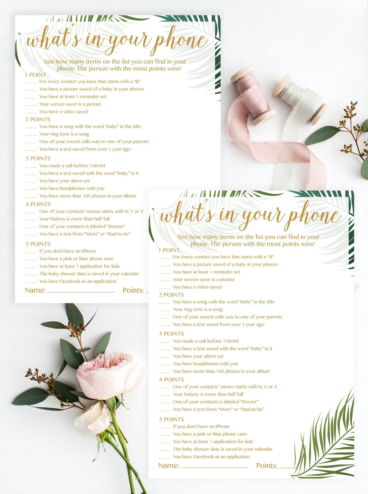 What's In Your Phone - Tropical Printable - Pretty Collected