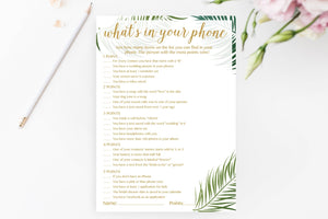 What's In Your Phone - Tropical Printable - Pretty Collected