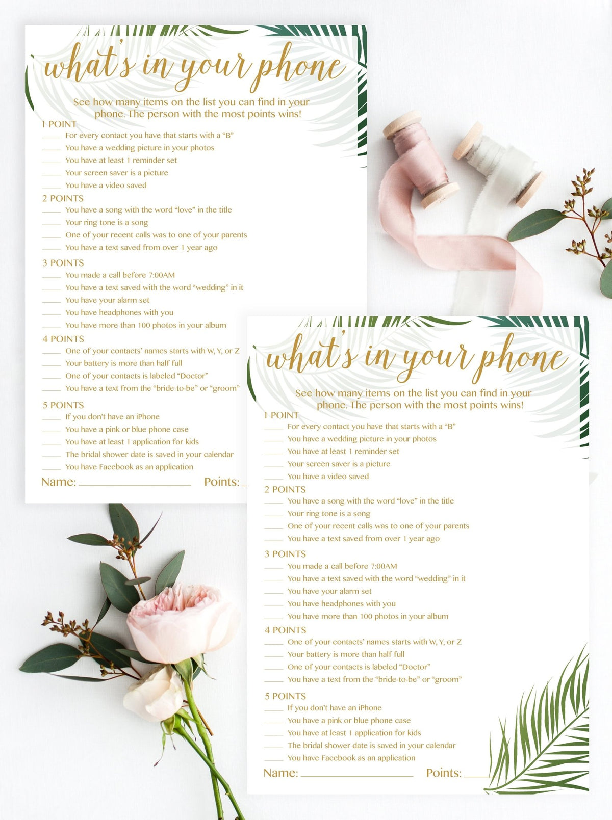 What's In Your Phone - Tropical Printable - Pretty Collected