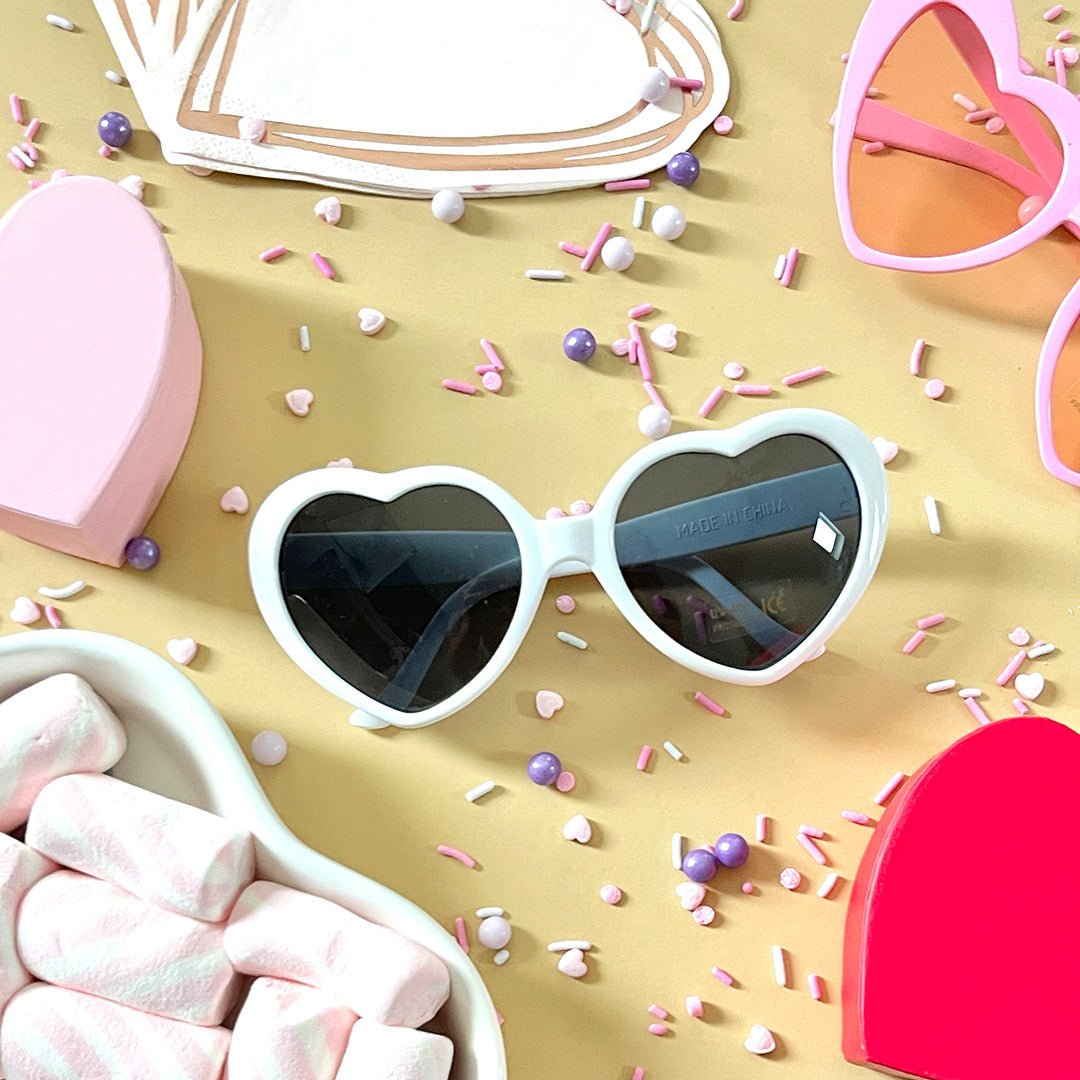 White Heart Sunglasses - Pretty Collected