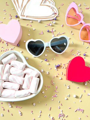 White Heart Sunglasses - Pretty Collected