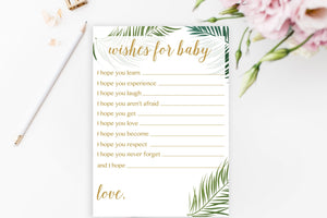 Wishes for Baby - Tropical Printable - Pretty Collected