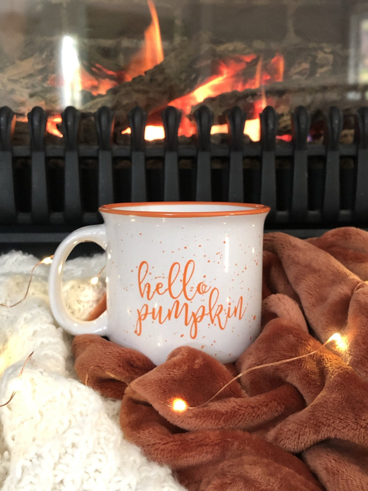 Hello Pumpkin Campfire Coffee Mug - MINOR FLAWS - Pretty Collected